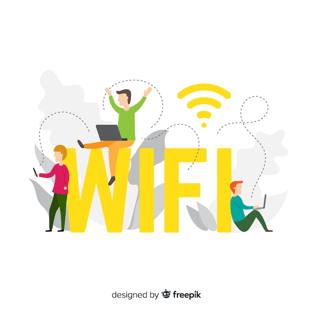 Download Free Flat Wifi Zone Concept With Signal Free Vector Use our free logo maker to create a logo and build your brand. Put your logo on business cards, promotional products, or your website for brand visibility.