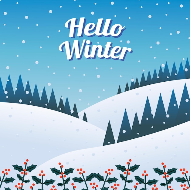 Free Vector | Flat winter background