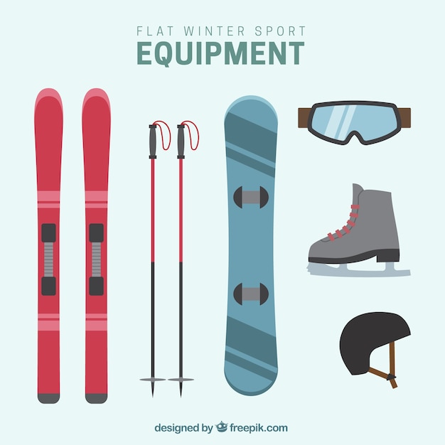 Flat winter sport equipment