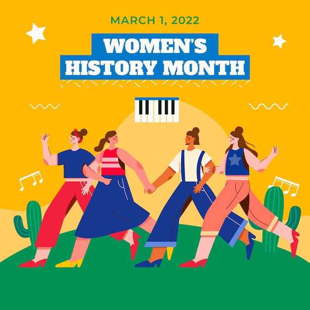 Free Vector | Flat women's history month illustration