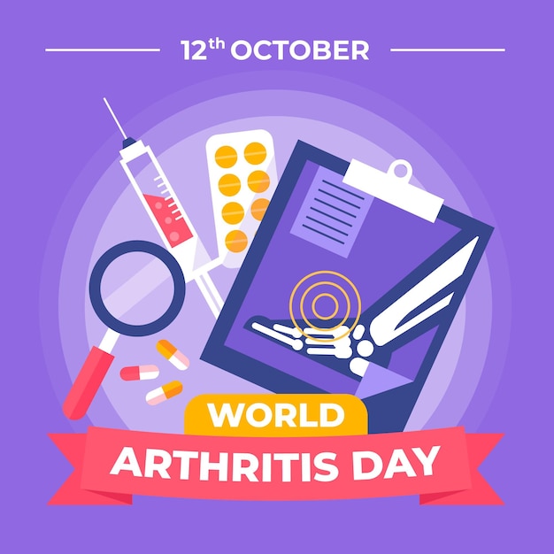 Free Vector | Flat world arthritis day illustration