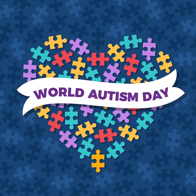 Free Vector | Flat world autism awareness day illustration