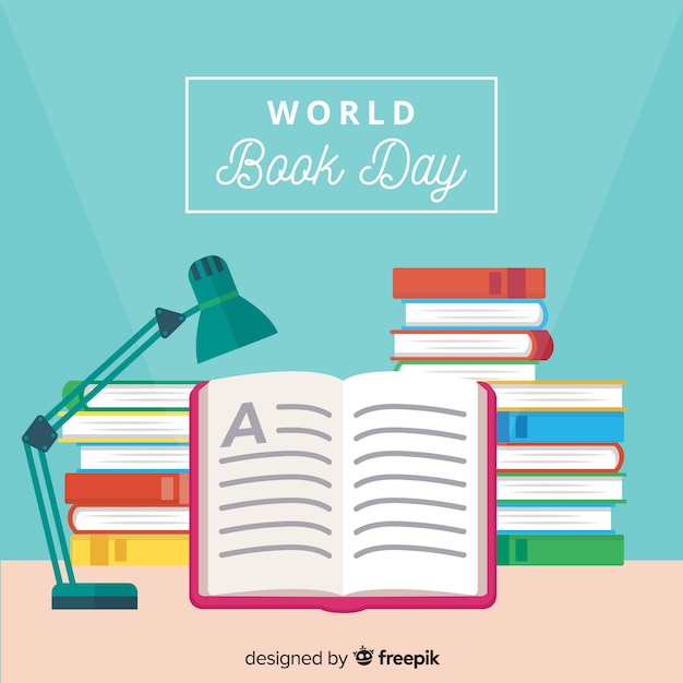 Free Vector | Flat world book day background