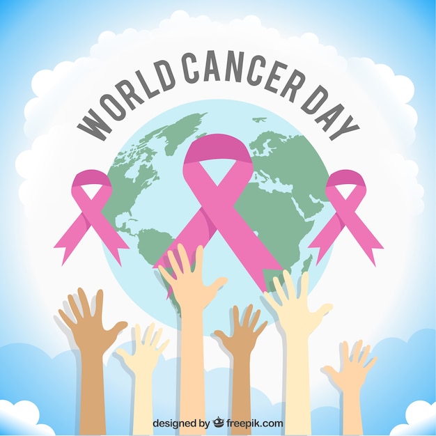 Free Vector Flat World Cancer Day Background