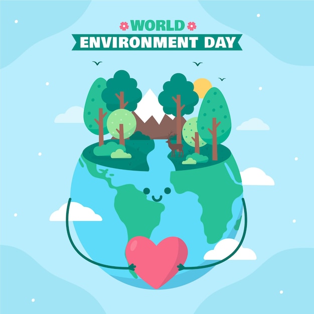 Free Vector | Flat world environment day illustration