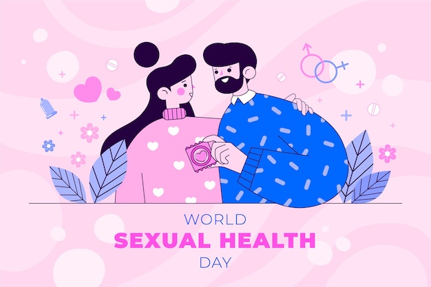 Free Vector Flat World Sexual Health Day Background 5860