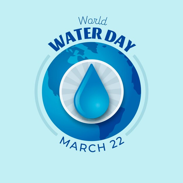 Free Vector | Flat world water day event