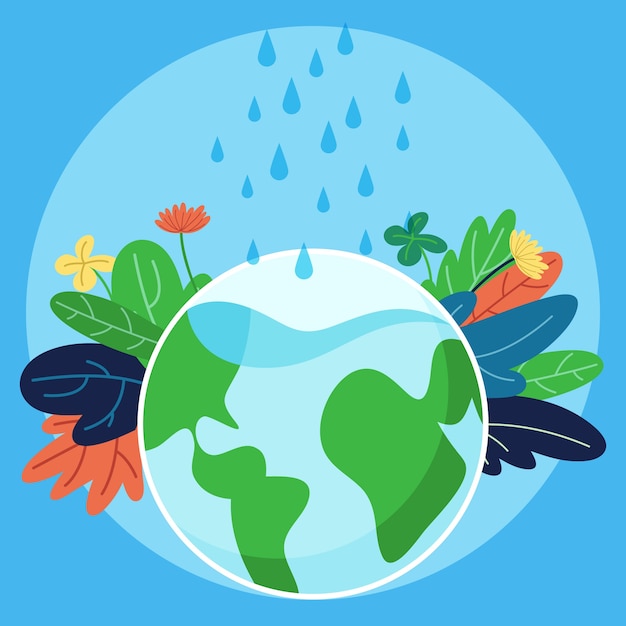 Premium Vector | Flat world water day illustration