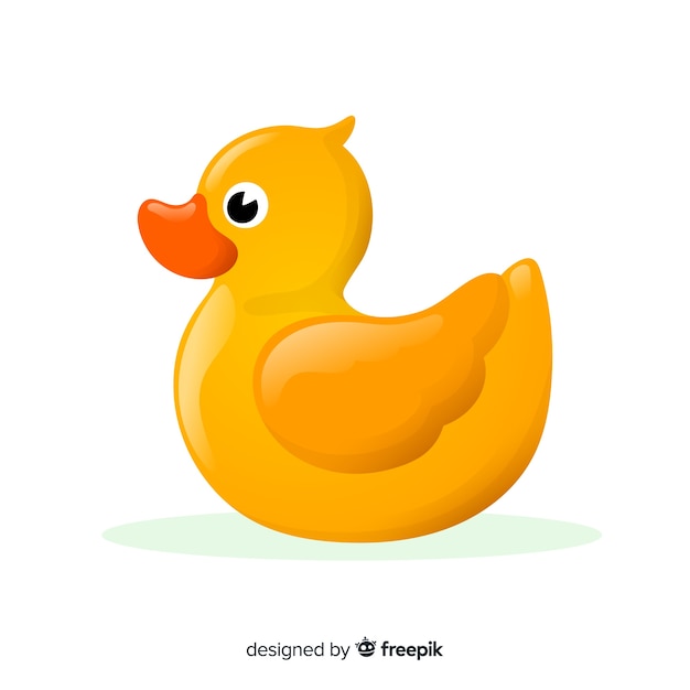 Flat yellow rubber duck Vector | Free Download