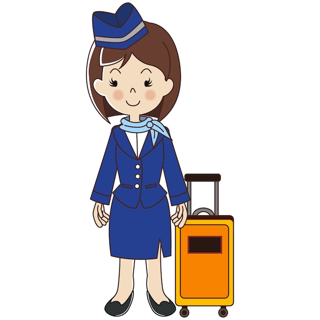 Premium Vector Flight attendant