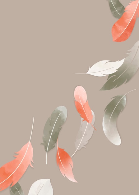 Free Vector | Floating feathers banner