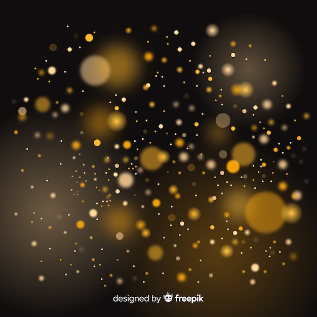 green gold bokeh effect