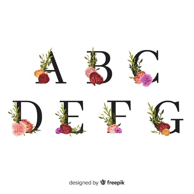 Free Free 123 Floral Alphabet Svg SVG PNG EPS DXF File