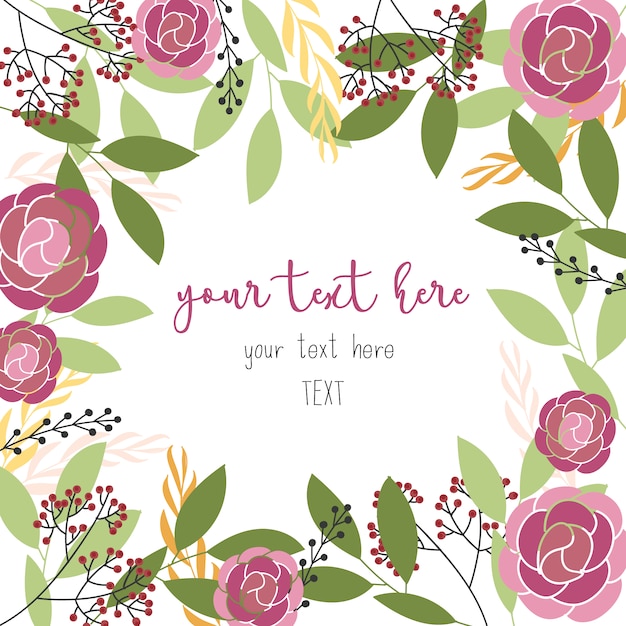 Floral background design Vector | Free Download