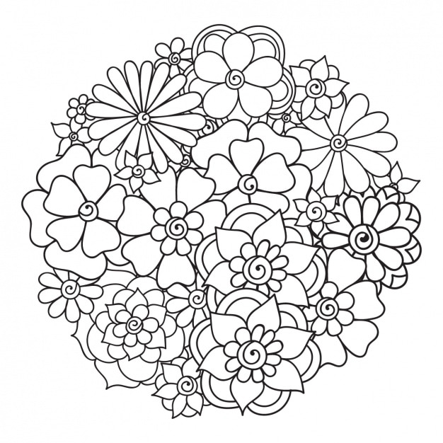 Free Free Flower Svg Outline 825 SVG PNG EPS DXF File