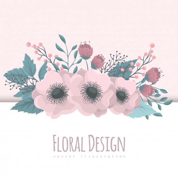 Floral background design | Free Vector