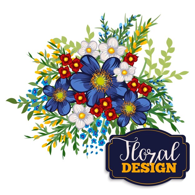 Premium Vector | Floral background design