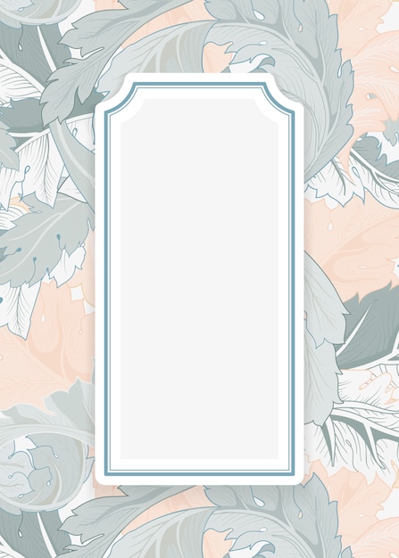 Floral background with centered frame Free Vector