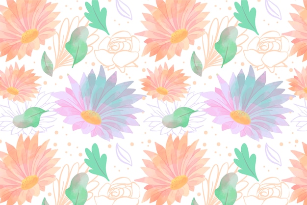 Free Vector | Floral background with soft colors