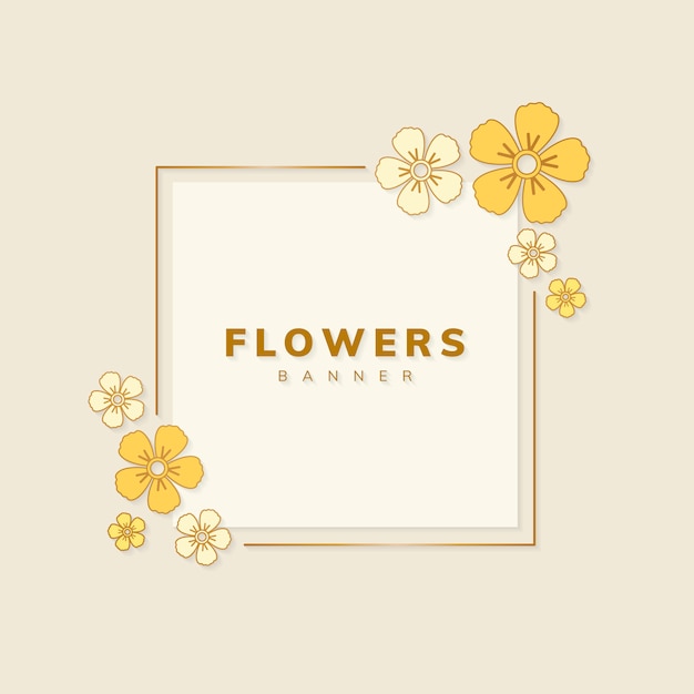 Floral banner vector | Free Vector