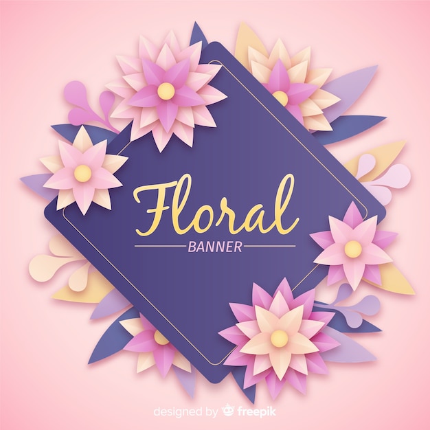 Download Free Vector | Floral banner