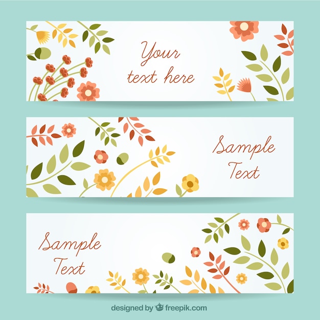 Download Floral banners Vector | Free Download