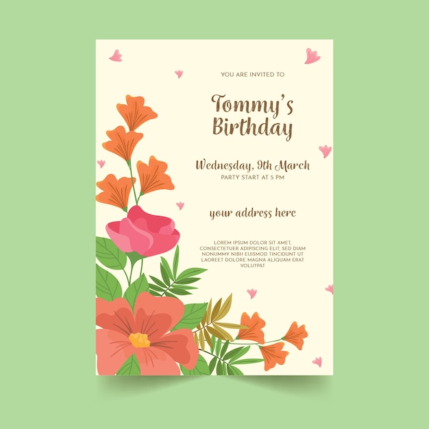 free-vector-floral-birthday-card-template-design