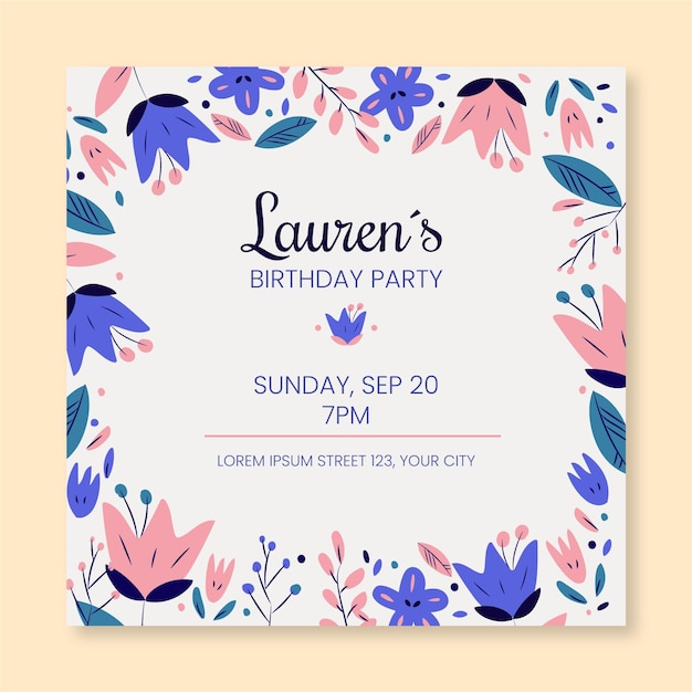 floral-birthday-invitation-template-free-vector