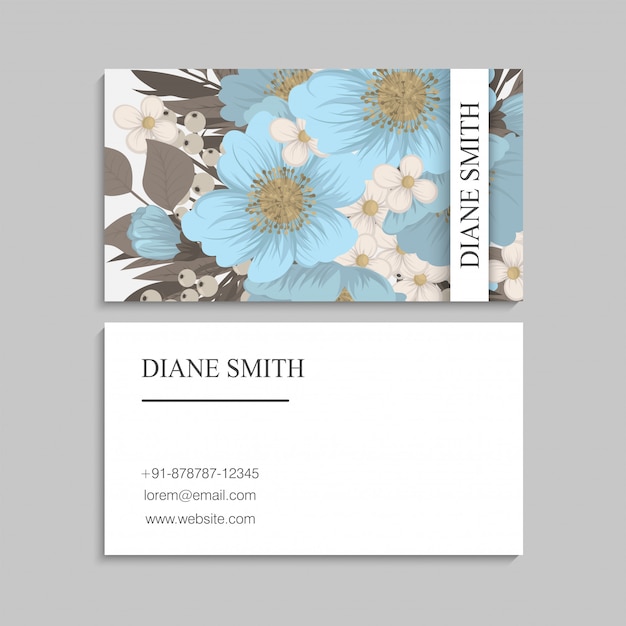 Floral border background - light blue flowers | Free Vector