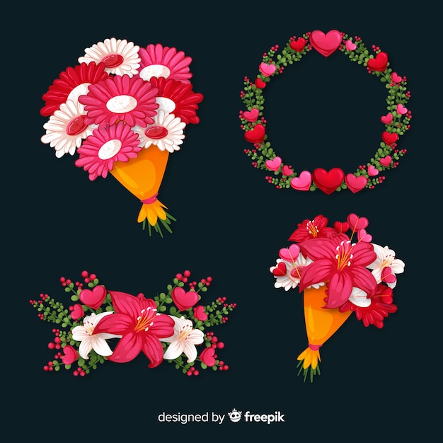 Floral bouquet collection | Free Vector