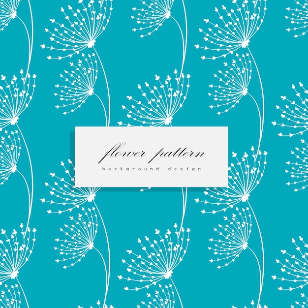 Floral bouquet vector pattern with flowers and\
leaves