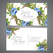 Free Printable Floral Business Card Template Polegeeks