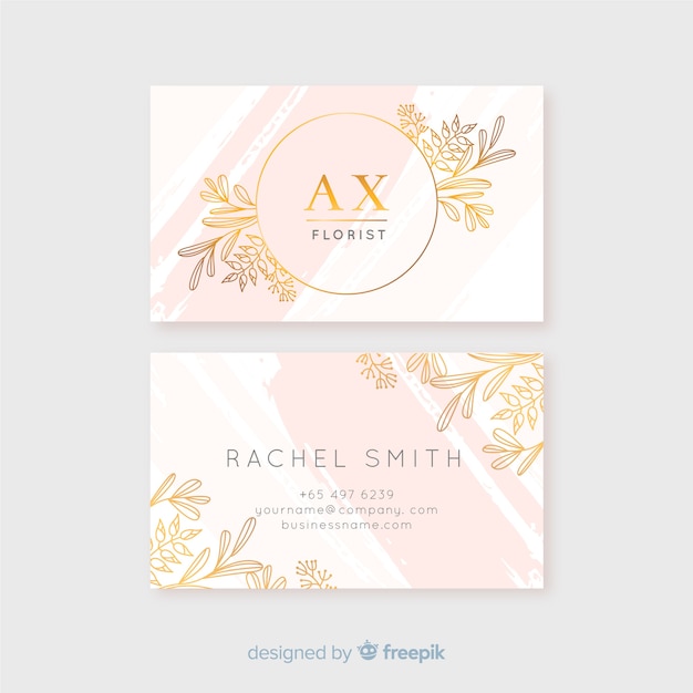 Floral business card template Vector | Free Download