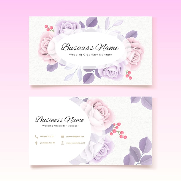 free printable floral business card template free printable floral business card template
