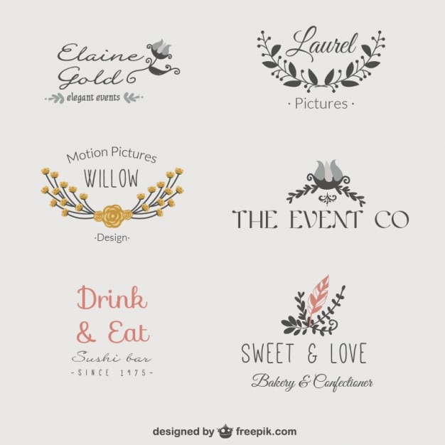 Floral business logotypes Vector | Free Download