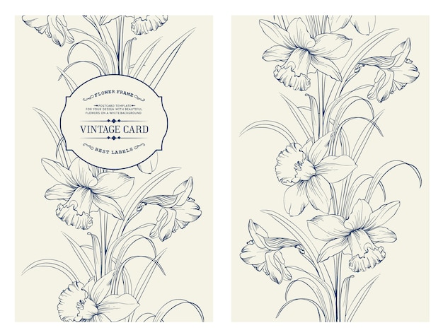 Premium Vector | Floral card design