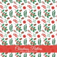 Floral Christmas Pattern Vector Free Download