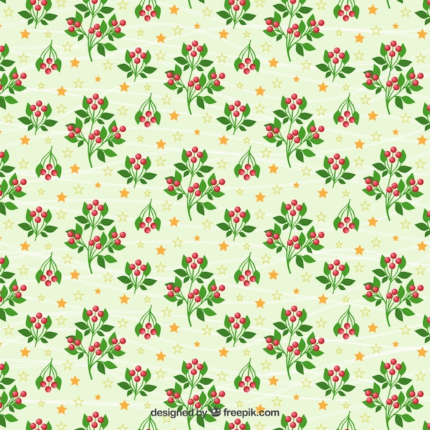 Free Vector | Floral christmas pattern