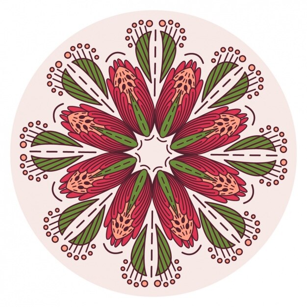 Floral circle Vector | Free Download