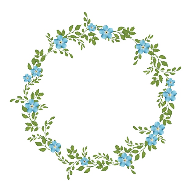 Premium Vector The Floral Concept Of Circle Frame