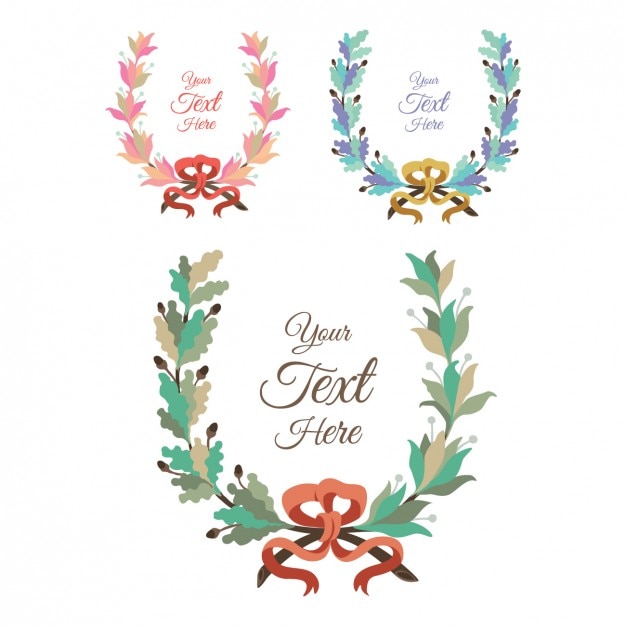 Download Floral crowns collection Vector | Free Download