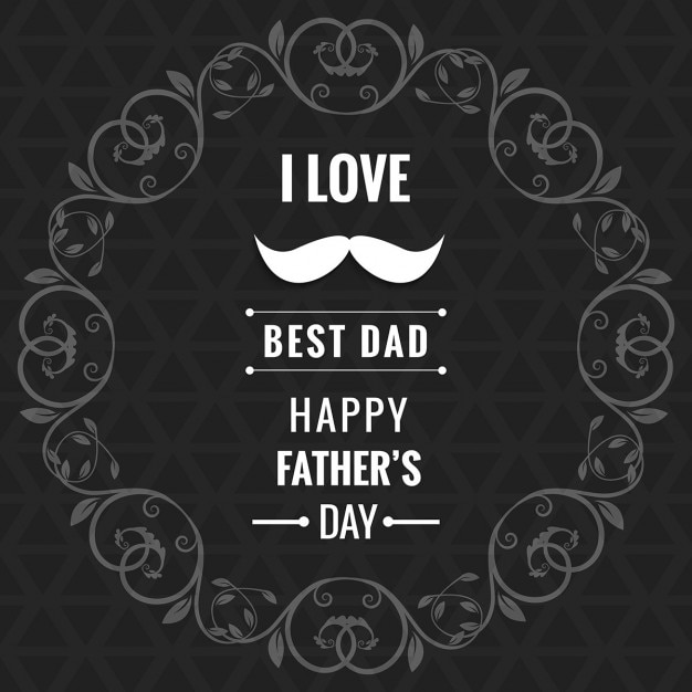 Floral dark father\'s day background