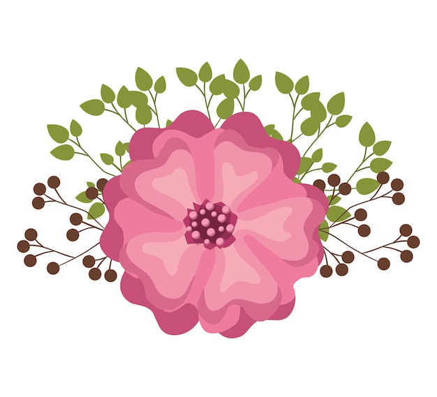 Premium Vector | Floral decoration isolated icon design