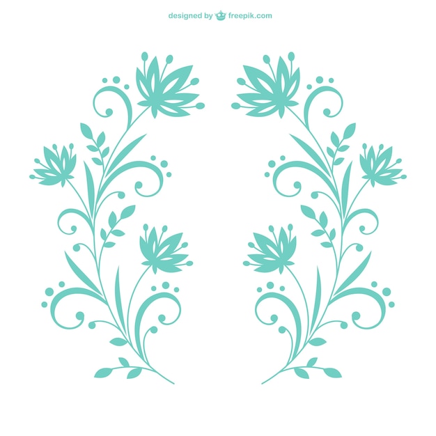 Download Free Vector | Floral decorative elements