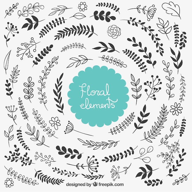 Free Vector | Floral decorative elements