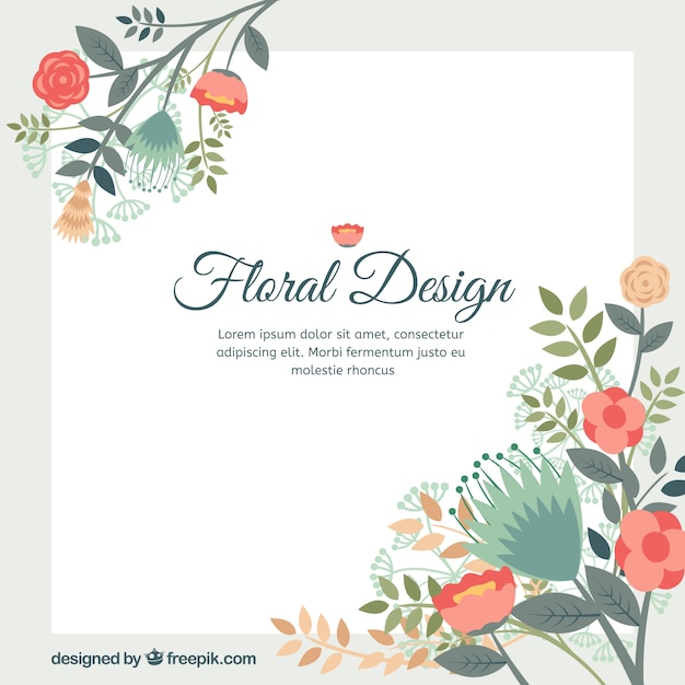 Free Vector | Floral design background