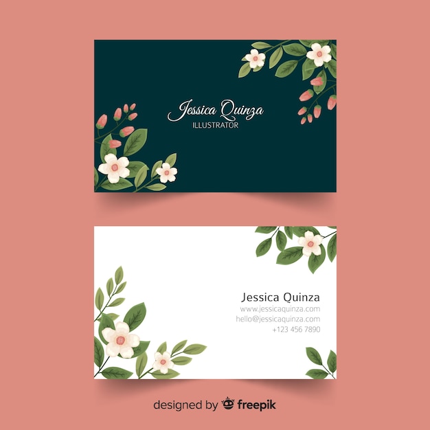 free-vector-floral-elegant-business-card-template
