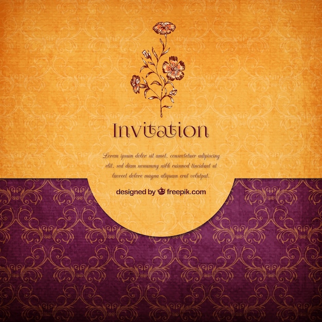 Premium Vector Floral Elegant Invitation