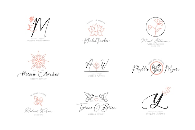 Download Free Floral Elegant Logos Collection Free Vector Use our free logo maker to create a logo and build your brand. Put your logo on business cards, promotional products, or your website for brand visibility.