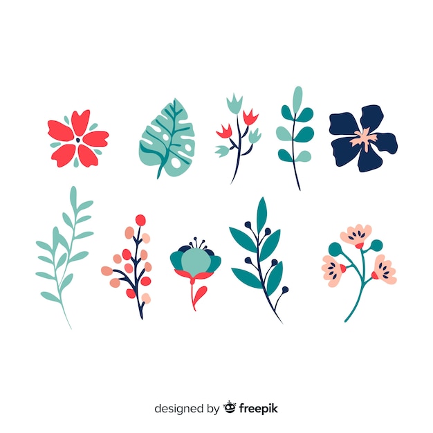 Download Floral element collectio Vector | Free Download